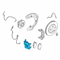 OEM 2021 BMW 228i xDrive Gran Coupe Caliper Housing Left Diagram - 34-10-6-888-629