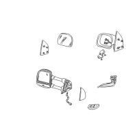 OEM 1999 Ford F-250 Super Duty Mirror Glass Diagram - 4C3Z-17K707-BA