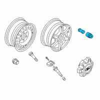 OEM 2006 Ford Fusion Wheel Lock Kit Diagram - F6SZ-1A043-AA