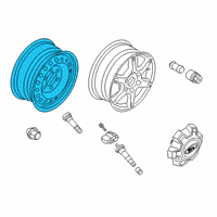 OEM 2019 Ford Ranger Wheel, Steel Diagram - KB3Z-1015-A