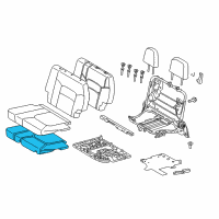 OEM Toyota Land Cruiser Seat Cushion Pad Diagram - 79345-60100