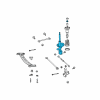 OEM Lexus ES330 Absorber Assy, Shock, Rear LH Diagram - 48540-39465