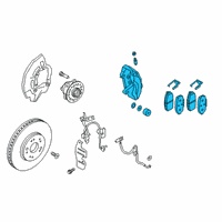 OEM Kia Front Brake Assembly, Left Diagram - 58110J6200