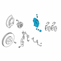 OEM Kia K900 Front Brake Caliper, Left Diagram - 58180J6A20