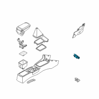 OEM 2005 Kia Rio Cigar Lighter Assembly Diagram - 0K72A66250