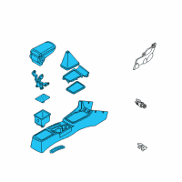 OEM Kia Spectra Console Assembly Diagram - 0K2S264410A75