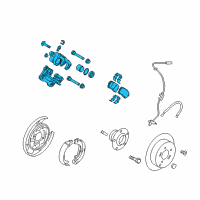 OEM Kia Rear Wheel Brake Assembly, Left Diagram - 582102T600