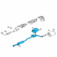 OEM 2018 Acura TLX Muffler, Passenger Side Exhaust Diagram - 18307-TZ4-A21