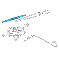 OEM 2019 Nissan Leaf Back Window Wiper Blade Assembly Diagram - 28790-5SA0A