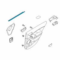 OEM 2014 Kia Forte WEATHERSTRIP-Rear Door Belt Inside Diagram - 83241A7000