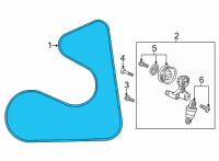 OEM 2017 Honda Civic Belt, Acg Diagram - 31110-5BA-A02