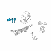 OEM Toyota Highlander Cylinder & Keys Diagram - 69057-02360