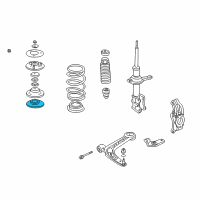 OEM 2002 Honda Insight Rubber, Front Spring Mounting Diagram - 51402-S3Y-003