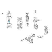 OEM Honda Insight Bearing, Shock Absorber Mounting Diagram - 51726-S2G-004