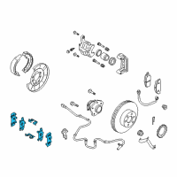 OEM 2017 Nissan Rogue Hardware Kit-Rear Disc Brake Pad Diagram - D4M80-3NA0A