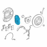 OEM 2020 Lexus LS500h Rear Passenger Disc Brake Cylinder Assembly Diagram - 47830-11010