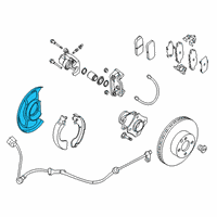 OEM 2016 Nissan Sentra Plate Assembly-Back Rear Brake RH Diagram - 44020-EM10B