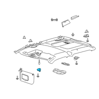 OEM Ford F-250 Super Duty Visor Bracket Diagram - FL3Z-1504132-AC