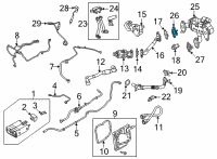 OEM 2022 Ford Ranger EGR Cooler Gasket Diagram - K2GZ-9D476-A