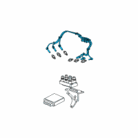 OEM 2003 Ford Expedition Plug Wire Set Diagram - 2L1Z-9D930-AC