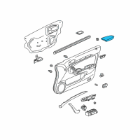 OEM 2004 Acura TSX Armrest Assembly, Right Front Door (Graphite Black) (Leather) Diagram - 83502-SEA-J31ZA