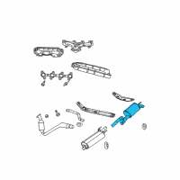 OEM 2006 Dodge Durango MUFFLER-Exhaust Diagram - 68027036AA