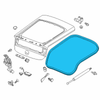 OEM 2013 Honda CR-Z Weatherstrip, Tail Gate Diagram - 74440-SZT-G02