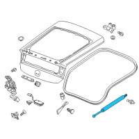 OEM Honda Stay Assembly, Driver Side Tailgate Open Diagram - 74870-SZT-A01