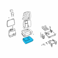 OEM 2005 Pontiac Aztek Pad Asm, Rear Seat Cushion LH Diagram - 88895042