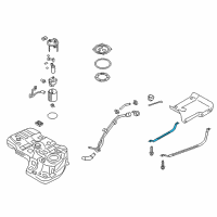 OEM 2014 Hyundai Santa Fe Sport Bracket-Fuel Tank Diagram - 31211-4Z000