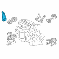 OEM Acura ILX Stay, Side Engine Mounting Diagram - 50625-TX6-A80