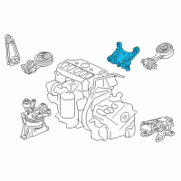 OEM Acura ILX Bracket, Torque Rod (Lower) Diagram - 50690-TS6-H81