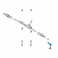 OEM 2021 Toyota C-HR Outer Tie Rod Diagram - 45047-F9010