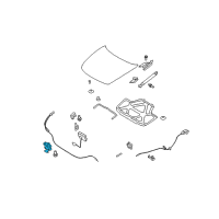 OEM 2015 Infiniti Q40 Hood Lock Control Secondary Assembly Diagram - 65670-JF00A