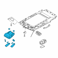 OEM Kia Soul Lamp Assembly-Overhead Console Diagram - 92820B2230BF3