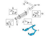 OEM 2016 Ford E-350 Super Duty Converter & Pipe Diagram - GC2Z-5F250-A