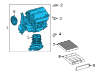 OEM Lexus UX250h Blower Assembly Diagram - 87130-42470