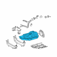 OEM 2013 Lexus RX450h Fuel Tank Sub-Assembly Diagram - 77001-48112