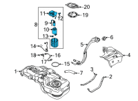 OEM 2021 Kia Seltos Fuel Pump Assembly Diagram - 31120J9200