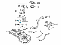 OEM 2022 Hyundai Kona Electric Fuel Pump Sender Assembly Diagram - 94460-J9200