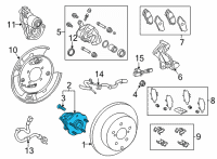 OEM 2015 Toyota Highlander Hub & Bearing Diagram - 42410-0E031