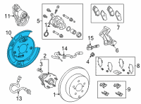 OEM 2019 Lexus RX350 Cover, Disc Brake Dust Diagram - 47881-0E010