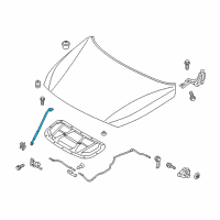 OEM Hyundai Elantra GT Rod Assembly-Hood Stay Diagram - 81170-G3000