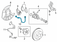 OEM Toyota Corolla Cross Brake Hose Diagram - 90947-A2136