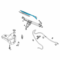 OEM BMW X5 Front Windscreen Left Wiper Arm Lhd Diagram - 61-61-7-132-216