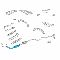 OEM 1999 Oldsmobile Cutlass 3Way Catalytic Convertor Assembly (W/ Exhaust Manifold P Diagram - 24507564