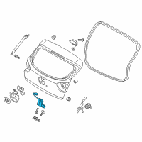 OEM 2016 Kia Rio Tail Gate Latch Assembly Diagram - 812301W210