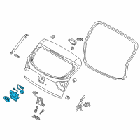 OEM 2015 Kia Rio Tail Gate Handle Assembly Diagram - 817201W220