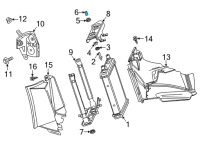 OEM 2021 Cadillac CT4 Upper Bracket Sleeve Diagram - 84593770