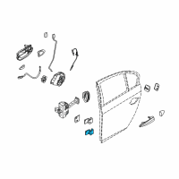 OEM 2010 BMW X3 Door Hinge, Bottom Left Diagram - 41-00-3-422-371